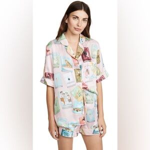 Karen Mabon book covers short sleeve pajama set